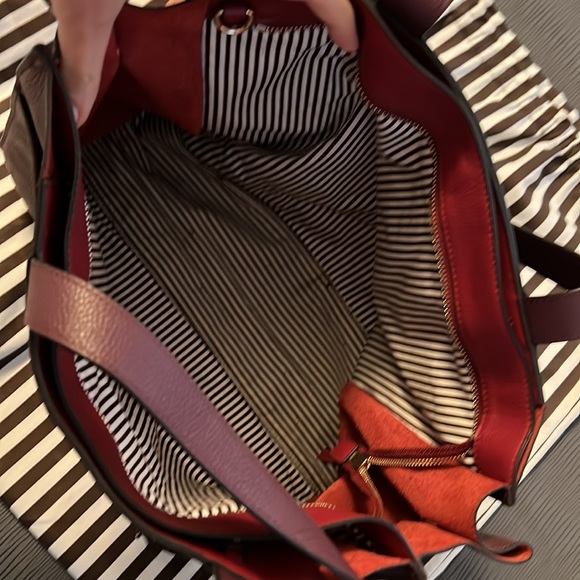 Henri bendel wine leather tote bag - Picture 3 of 8